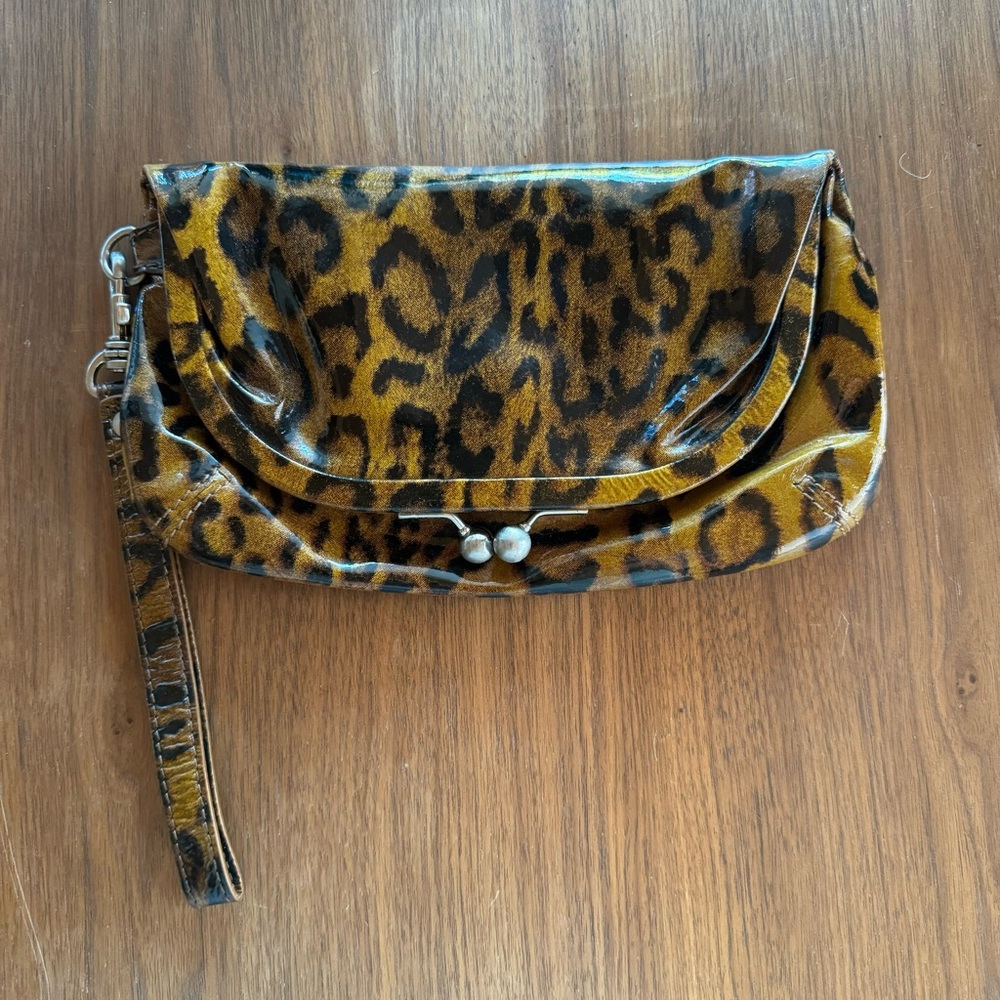 Hobo patent leather clutch